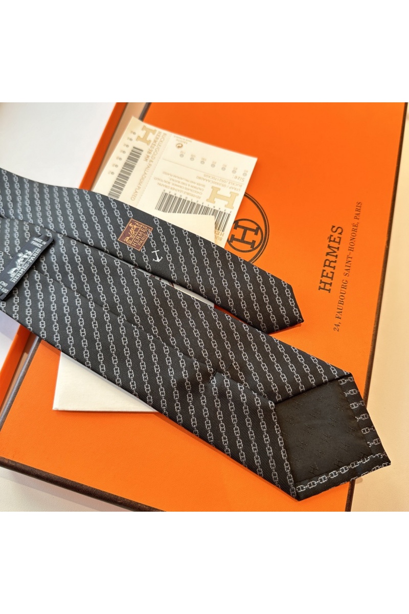 Hermes Галстук Jetez l'Ancre premium - Black