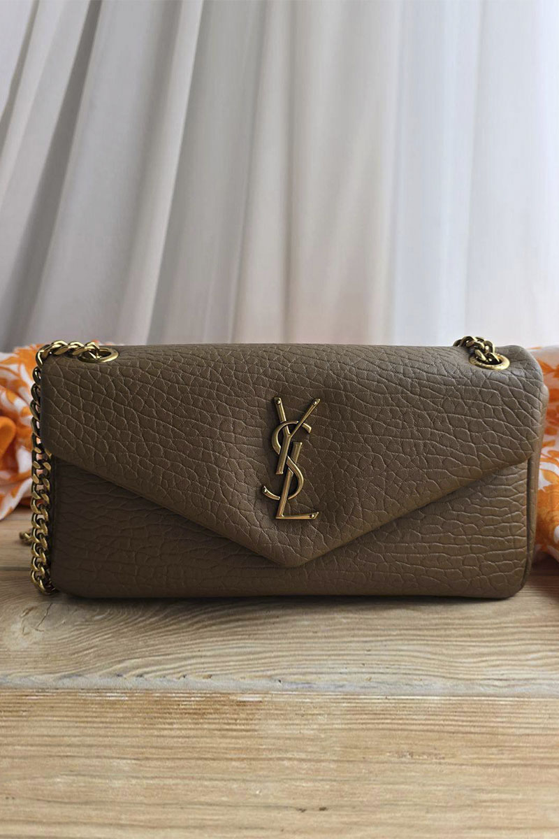 Yves Saint Laurent Кожаная сумка Calypso 27x13 см
