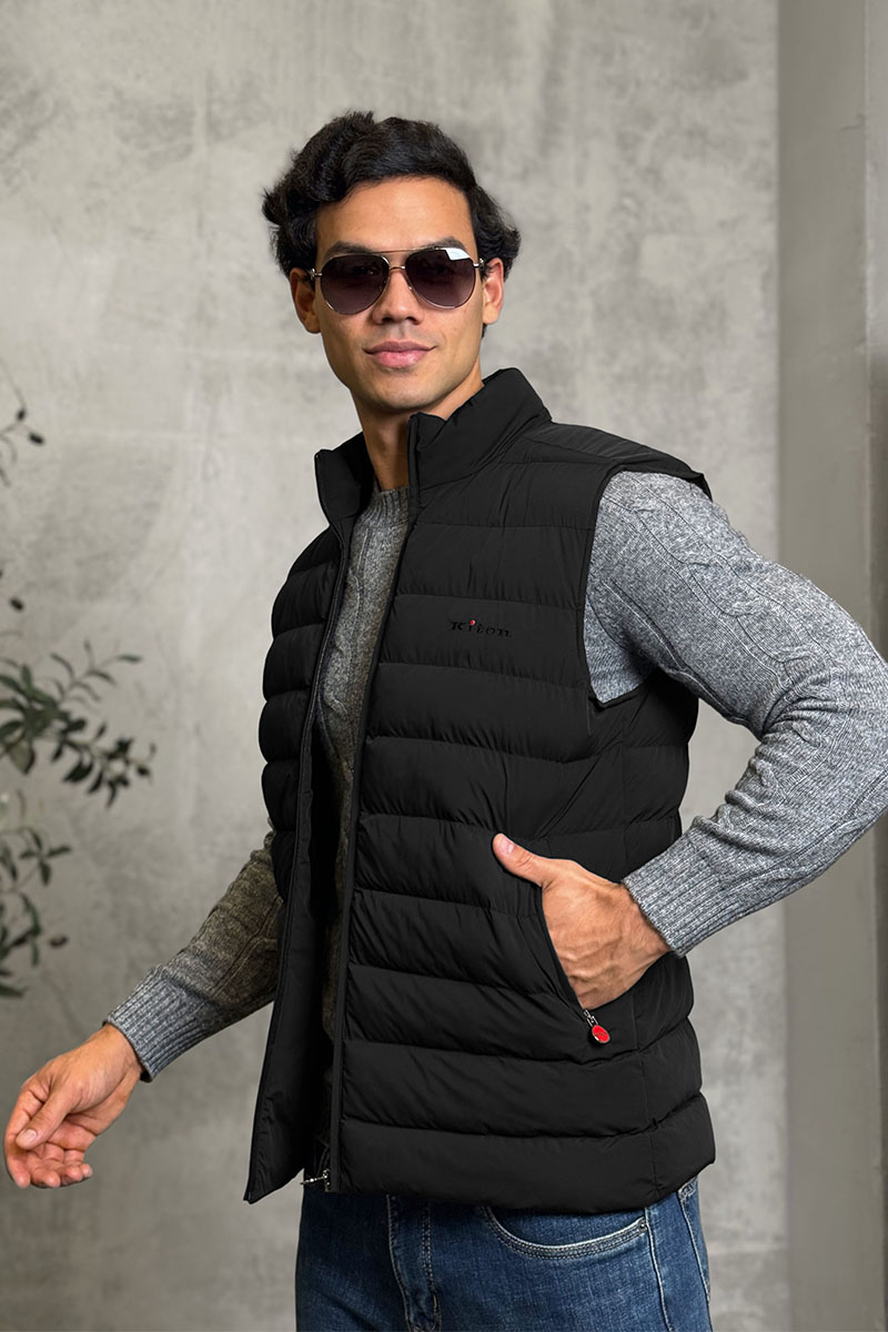 Kiton Мужской чёрный жилет 
