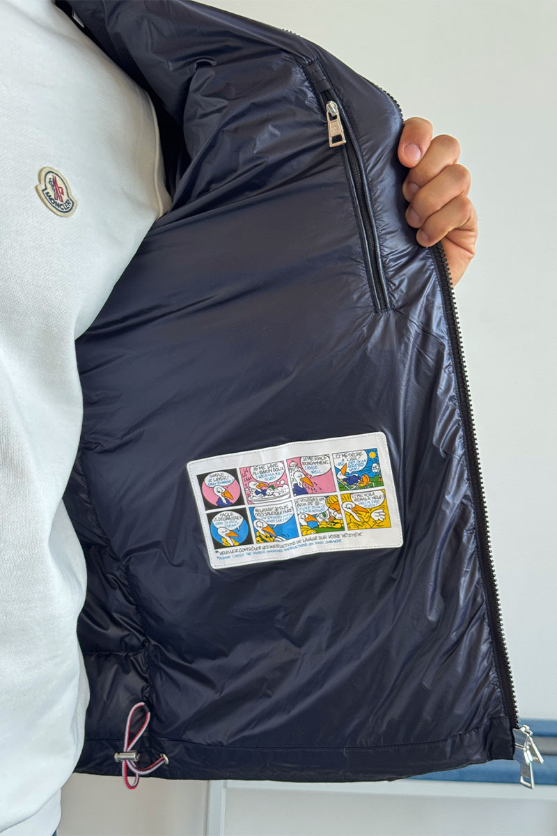 Moncler Мужской тёмно-синий пуховик Pavin