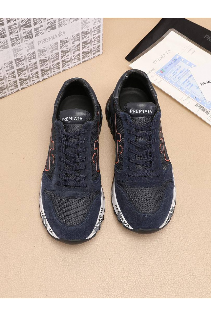 Premiata Комбинированные кроссовки Mick - Navy