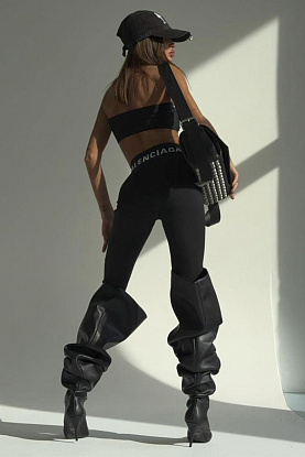 Чёрные женские леггинсы 