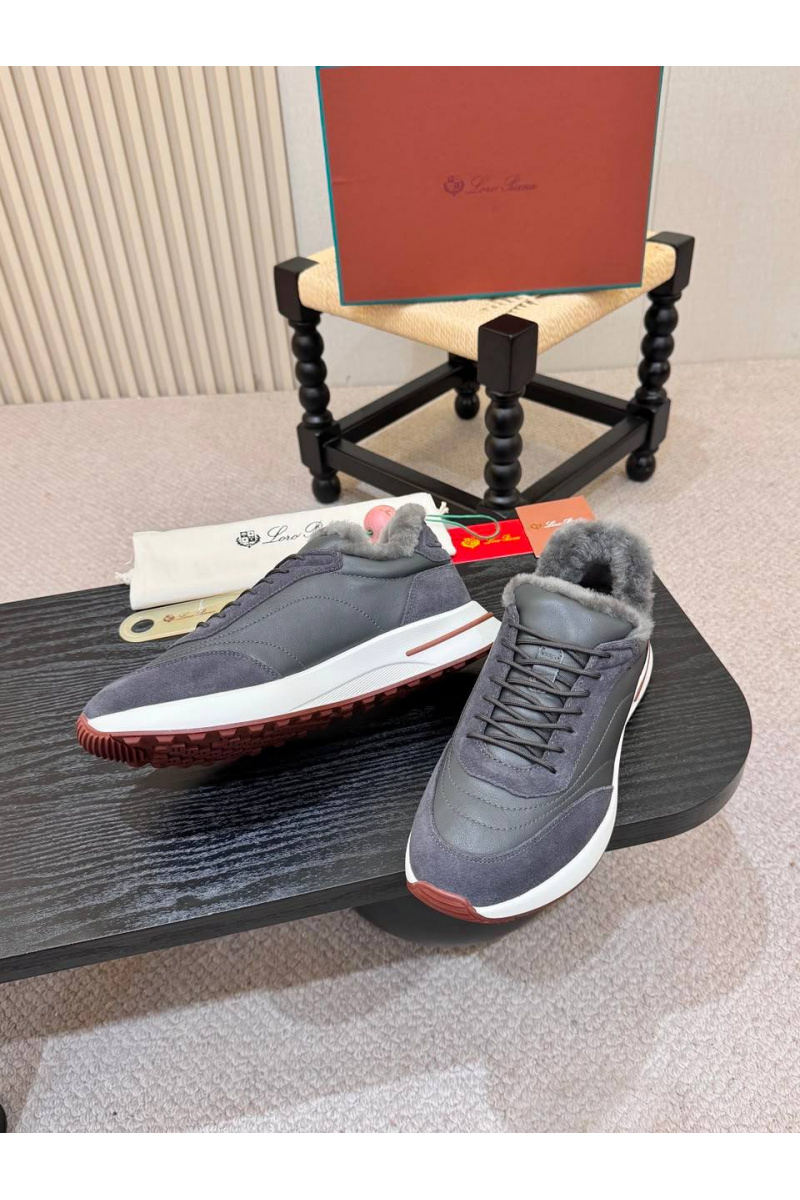 Loro Piana Кроссовки с мехом Week End Walk Evo premium
