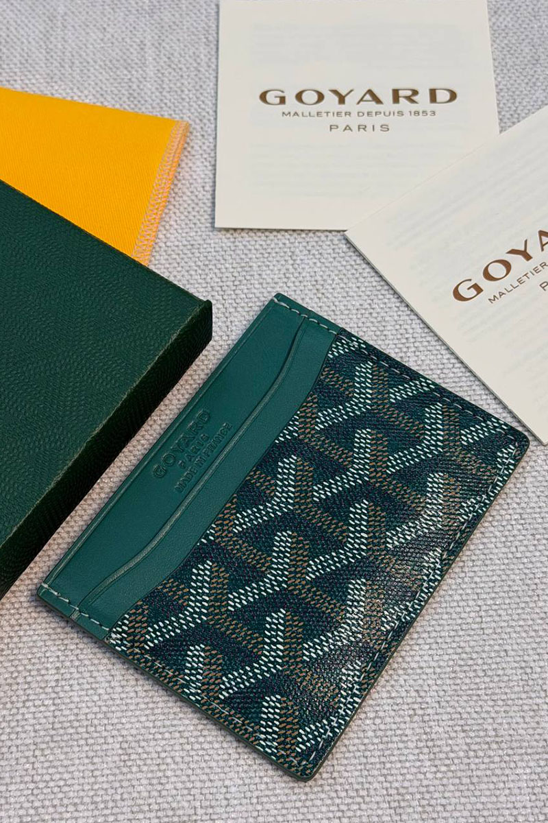 Designer Clothing Кожаный кардхолдер Goyard Saint Sulpice premium 10.5x7 см