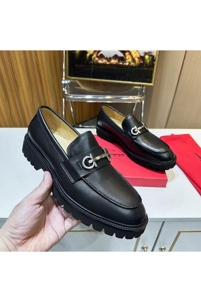 Salvatore Ferragamo Мужские кожаные лоферы 