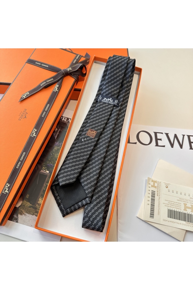 Hermes Галстук Jetez l'Ancre premium - Black