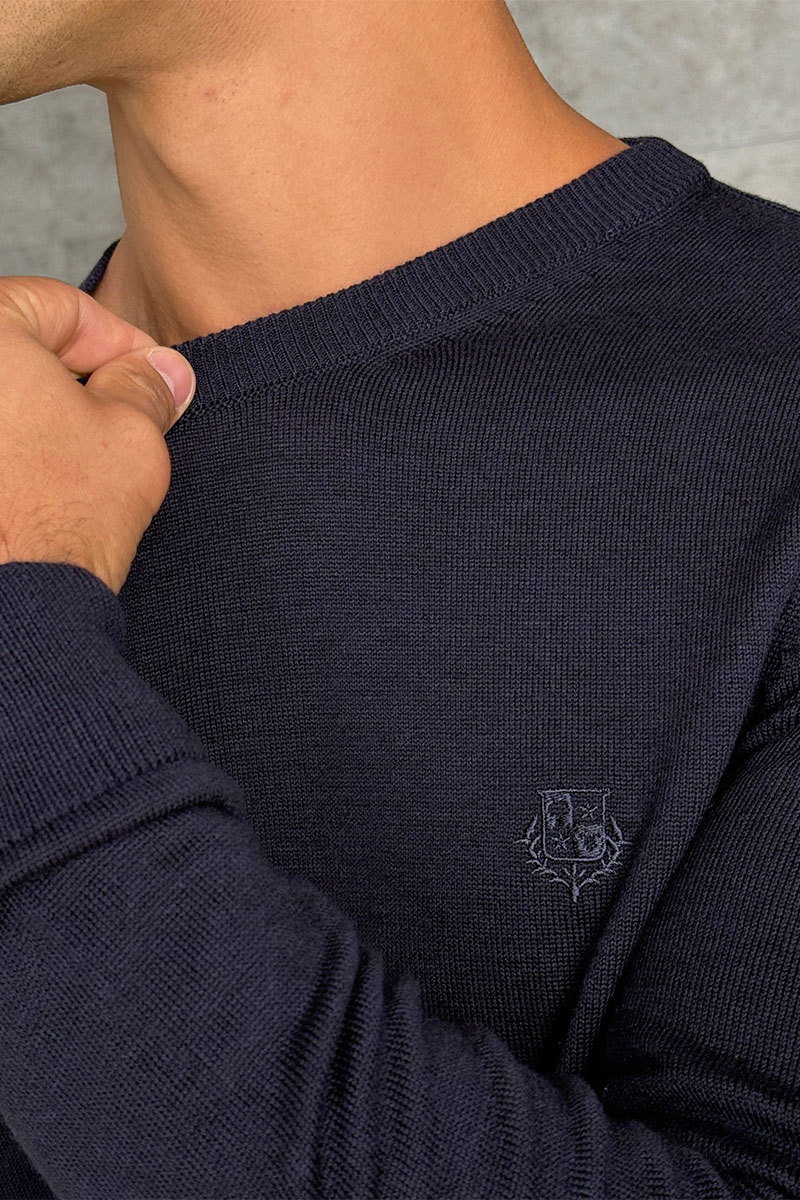 Loro Piana Мужской тёмно-синий джемпер 