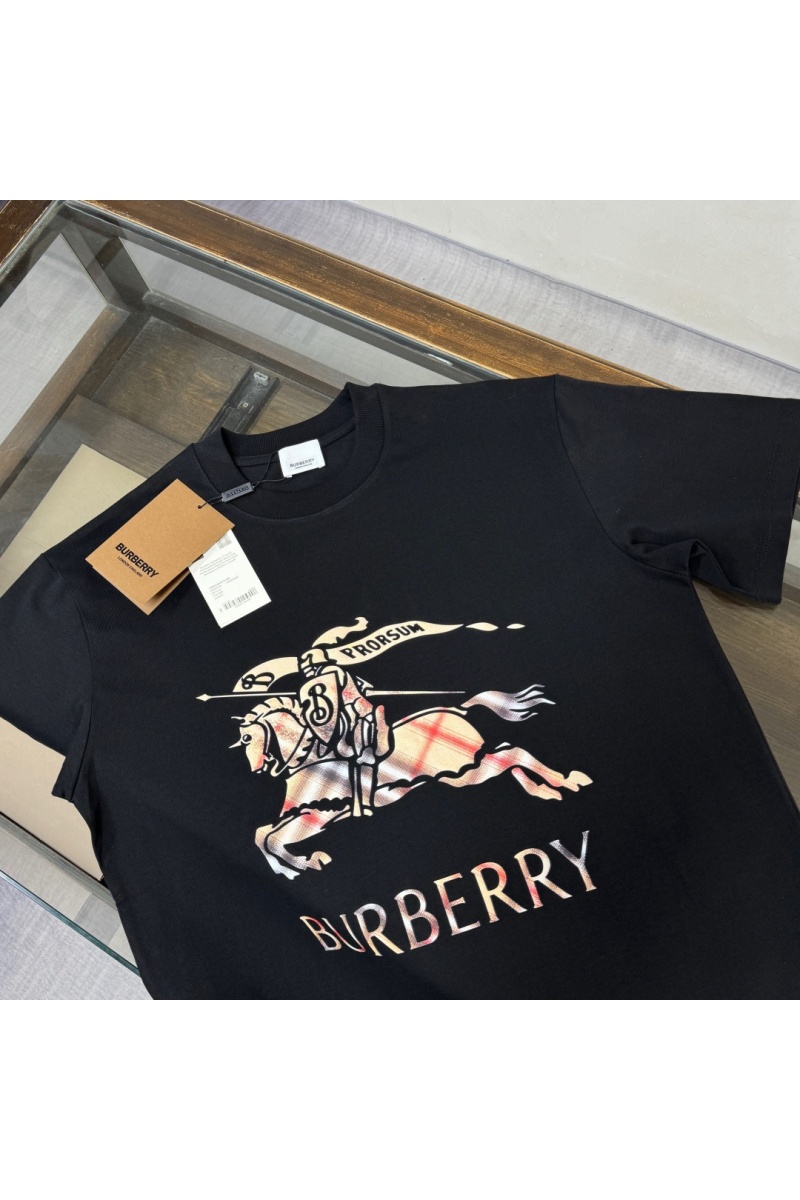 Burberry Мужская чёрная футболка premium 