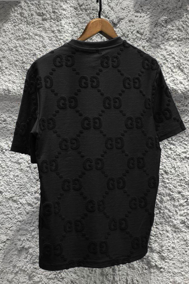 Gucci Чёрная оверсайз футболка GG monogram 