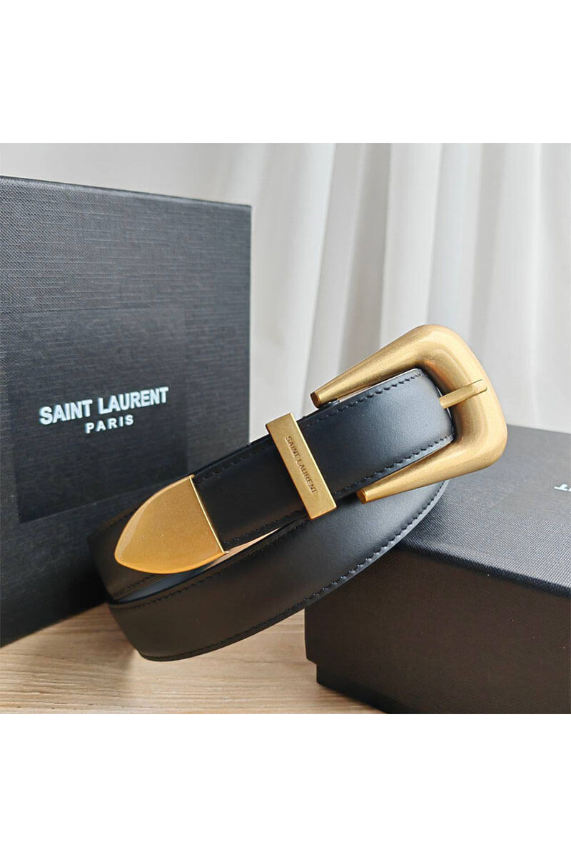 Yves Saint Laurent Кожаный ремень (длина 80 / 85 см)