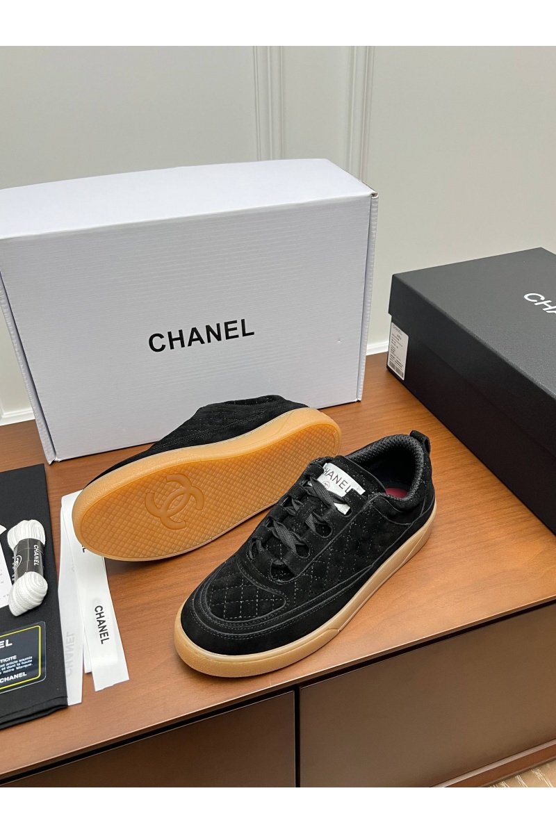 Chаnеl Женские замшевые кроссовки premium