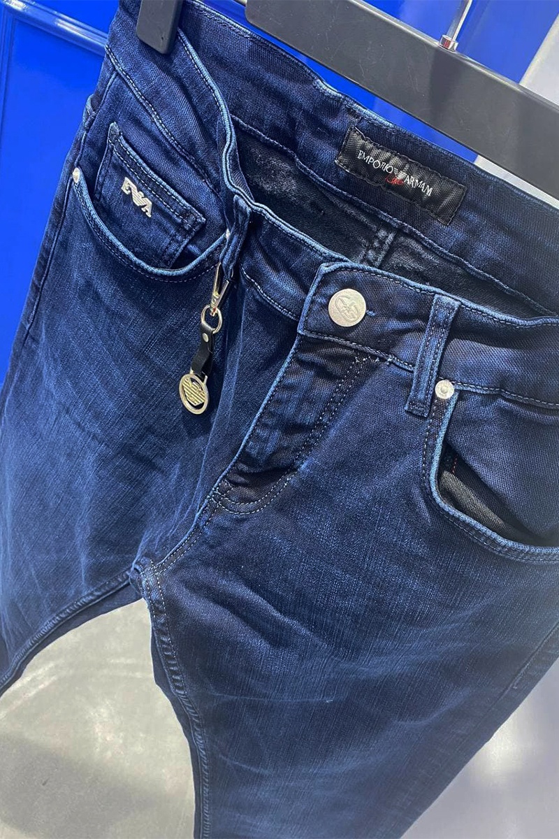 Emporio Armani EA7 Мужские тёмно-синие джинсы