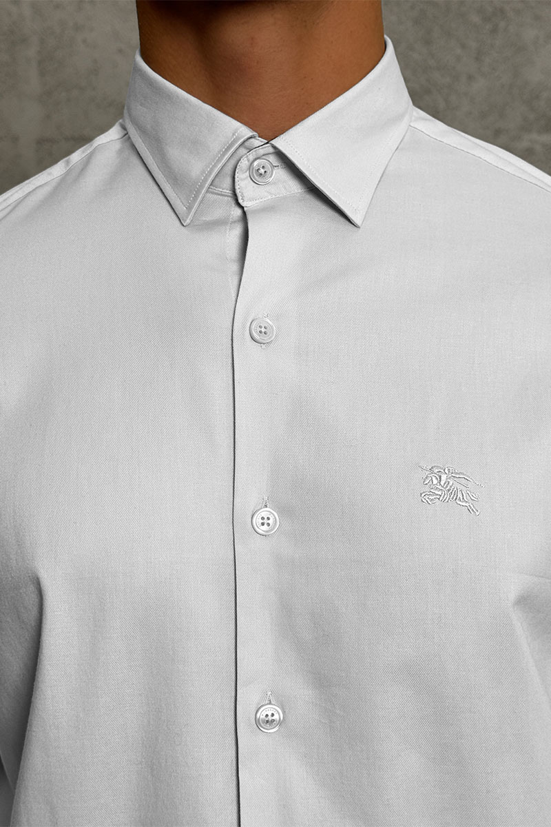 Burberry Мужская рубашка logo-embroidered - White 