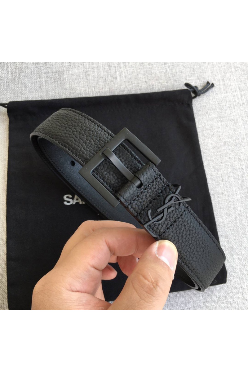 Yves Saint Laurent Кожаный ремень Cassandre (ширина 2 / 3 см)