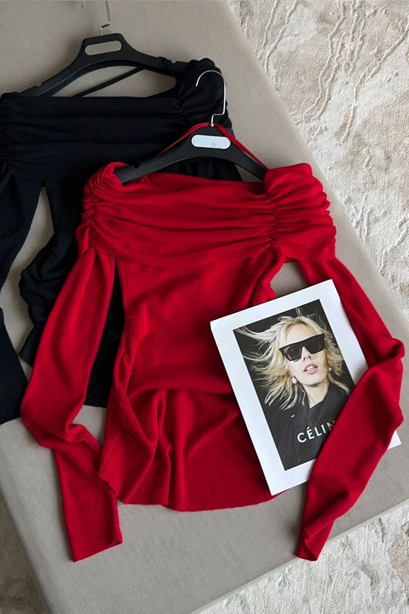 Max Mara Женский кашемировый лонгслив Max Mara красного цвета