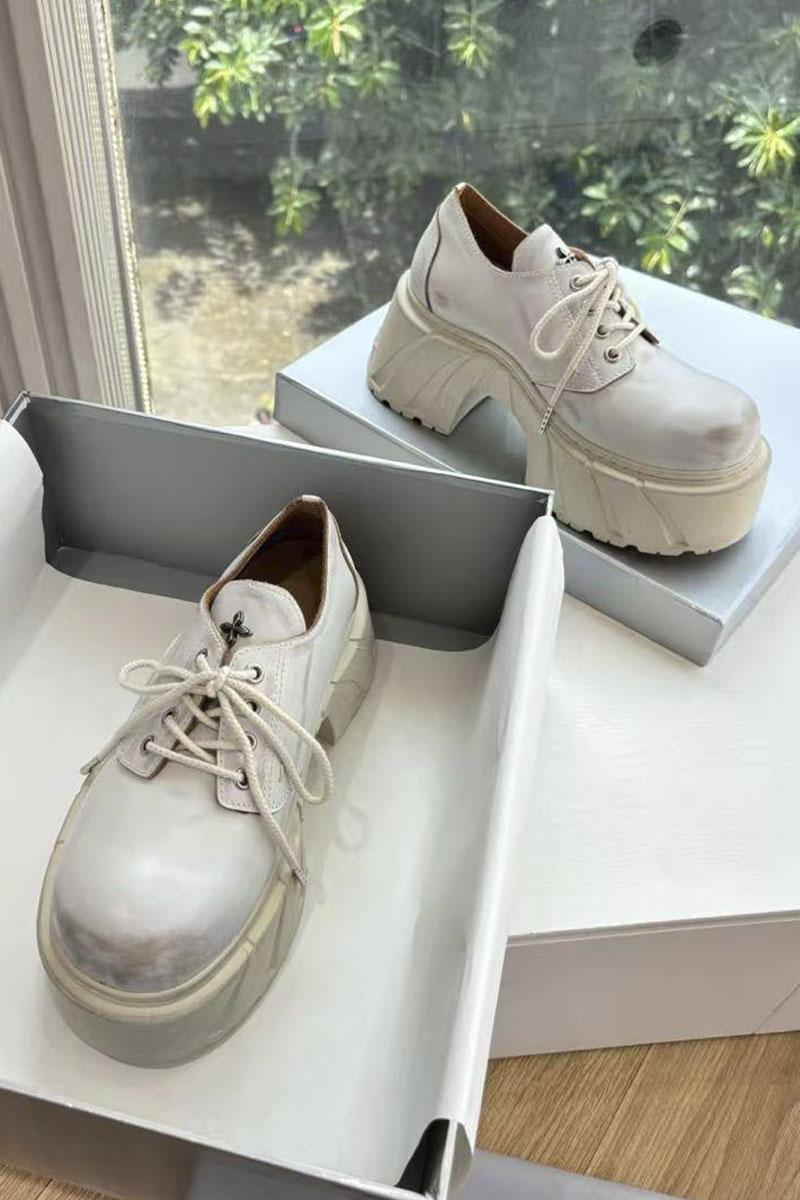 Designer Clothing Женские кожаные ботинки на платформе SMFK premium