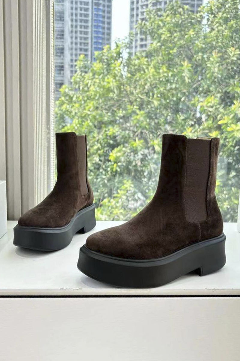 Designer Clothing Женские замшевые сапоги The Row premium - Brown
