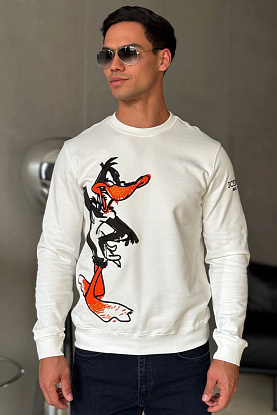 Мужской свитшот "Daffy Duck" - White