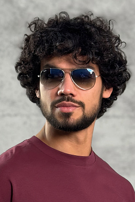 Солнцезащитные очки Aviator Large Metal - Blue 