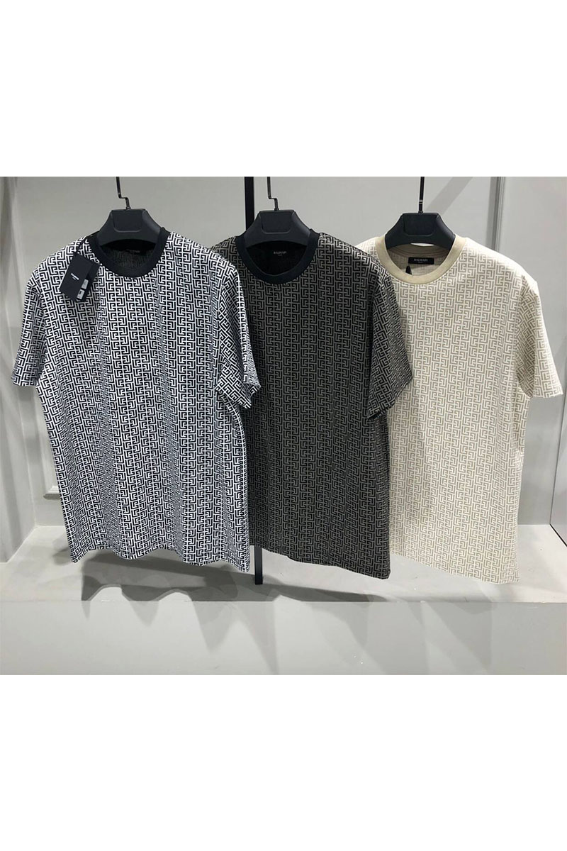 Balmain Оверсайз футболка monogram - White / Black
