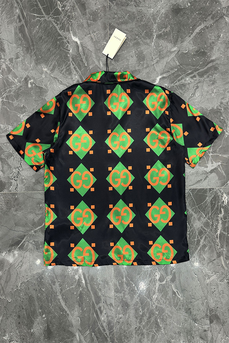 Gucci Мужская рубашка GG monogram all-over