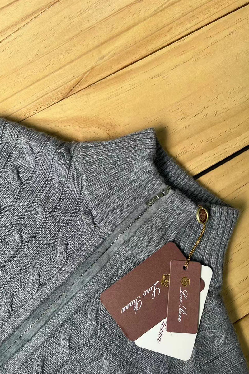 Loro Piana Кашемировый свитер Premium zip-neck - Grey