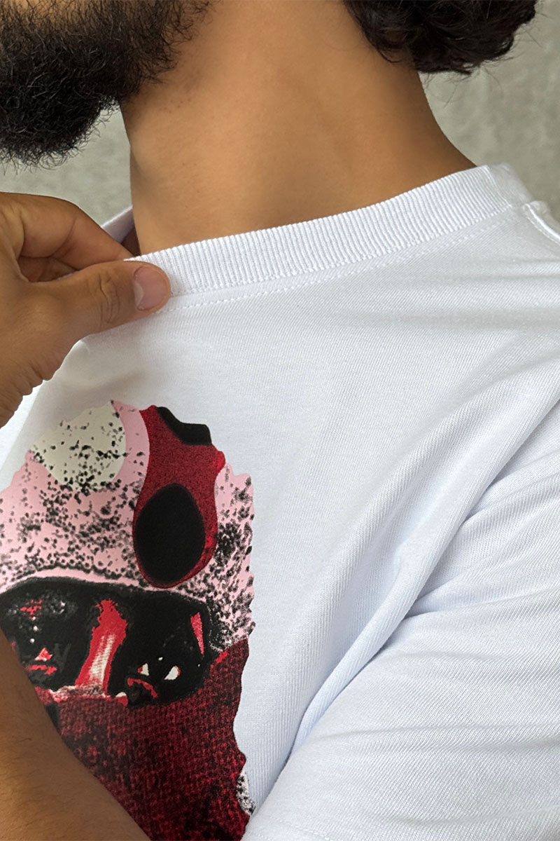 Designer Clothing Мужская белая футболка Ih Nom Uh Nit "Mask On"