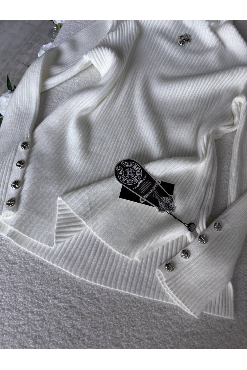 Chrome Hearts Белая женская водолазка premium