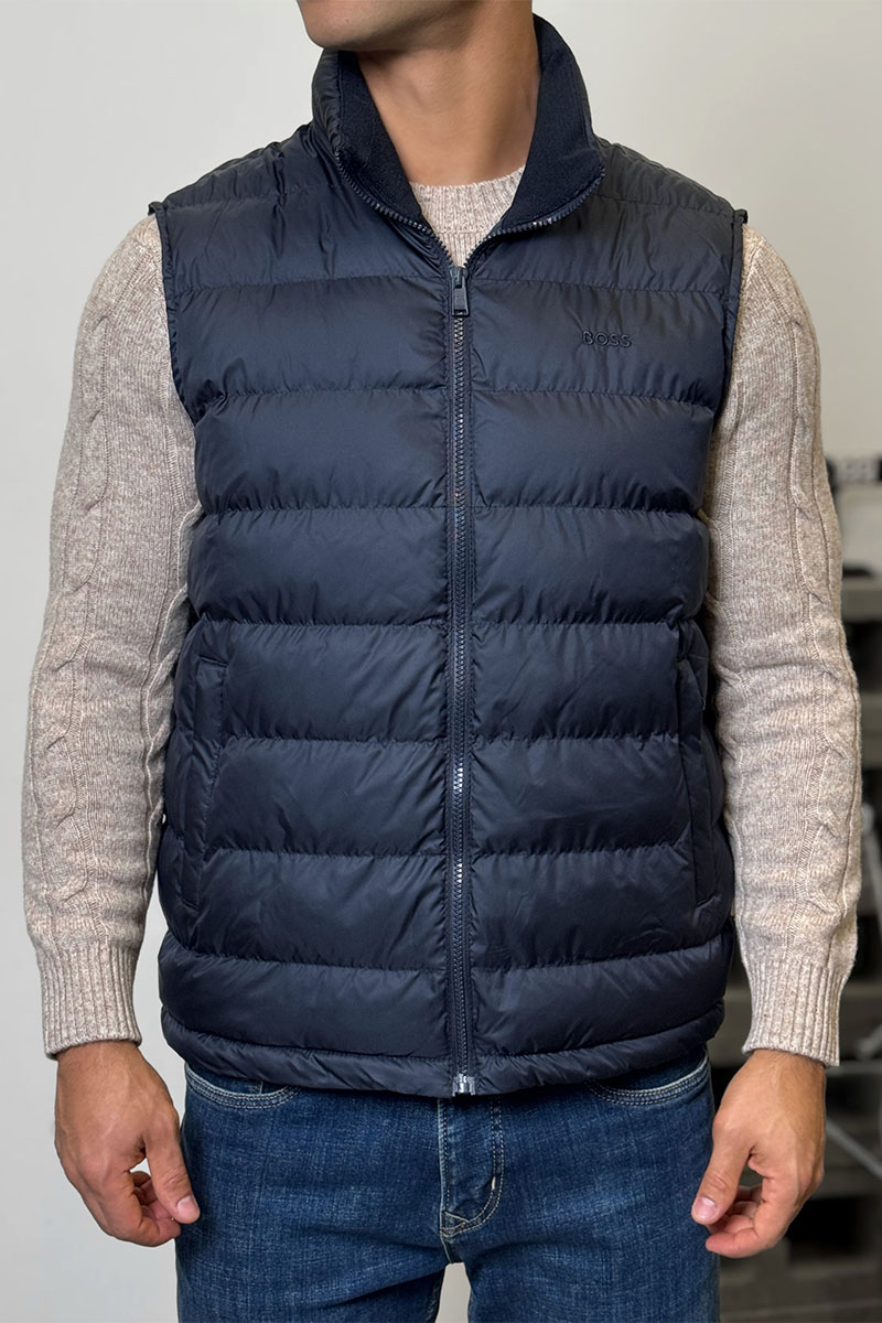 Hugо Воss Мужской тёмно-синий жилет 