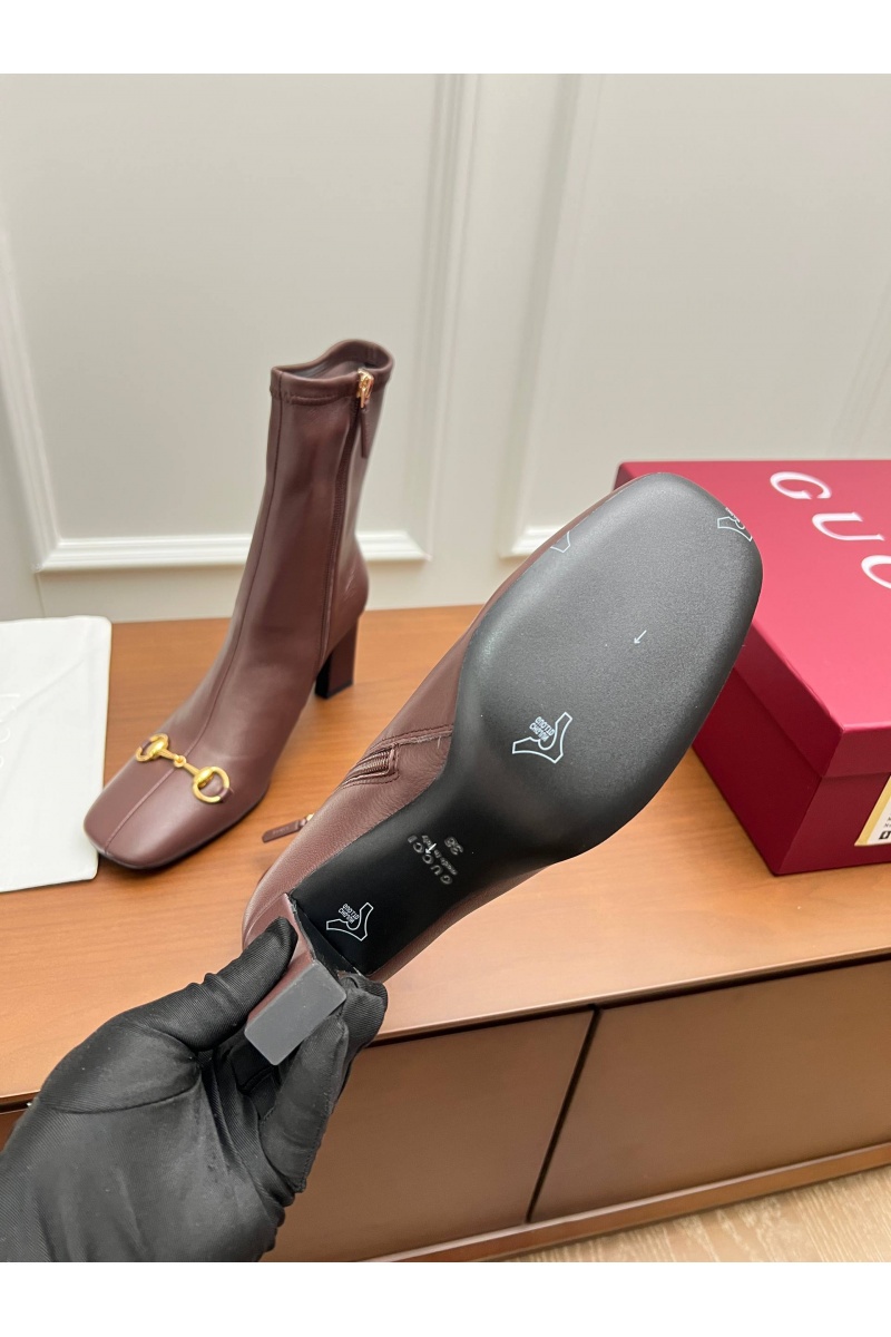 Gucci Женские кожаные сапоги Signora premium