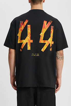 Чёрная оверсайз футболка 44 Label Group Flare 