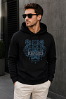 Чёрное худи Tiger Head embroidered