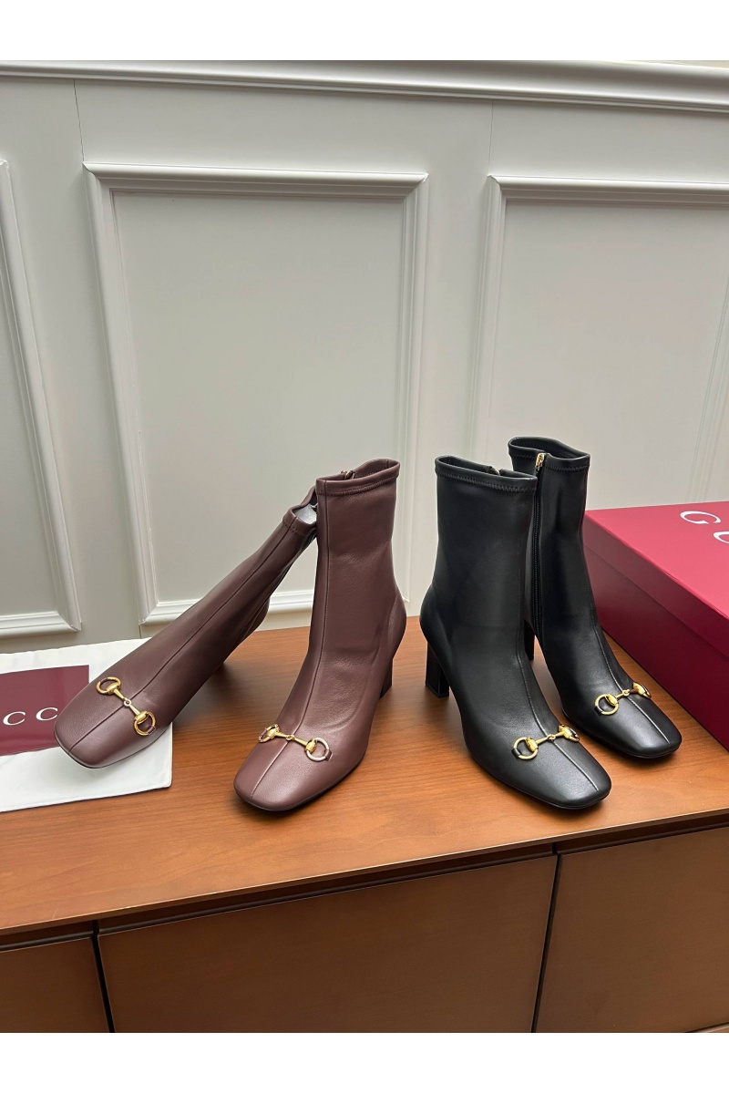 Gucci Женские кожаные сапоги Signora premium