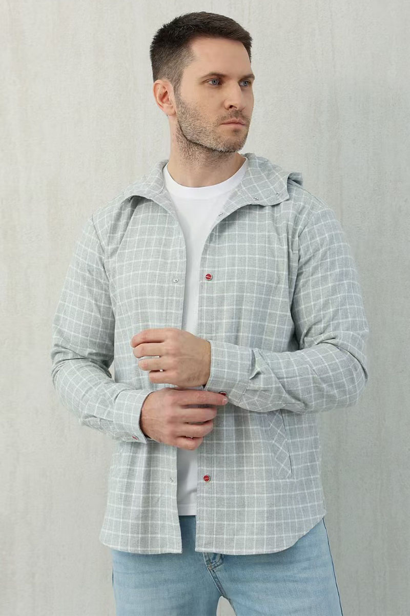 Kiton Мужская рубашка Premium - Grey Chequer