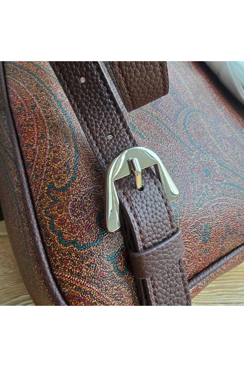 Loewe Кожаный рюкзак с узором плейсли 30x24 см
