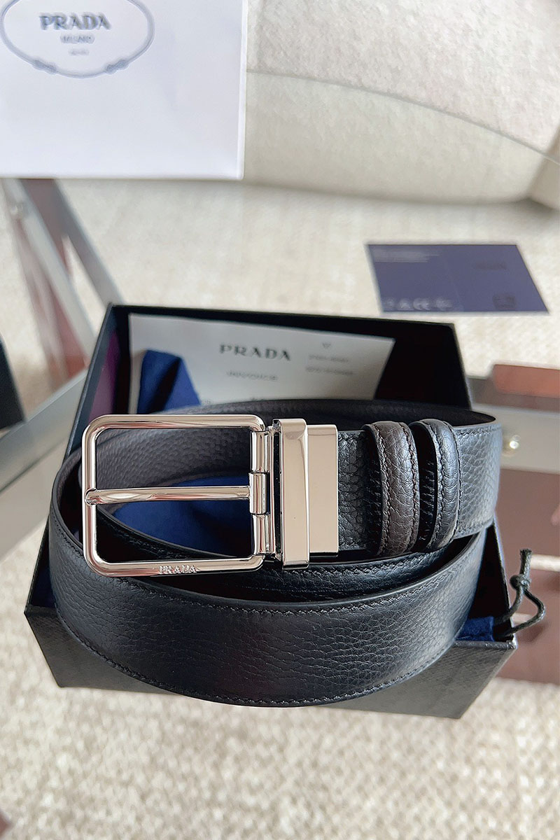 Prada Двусторонний кожаный ремень premium