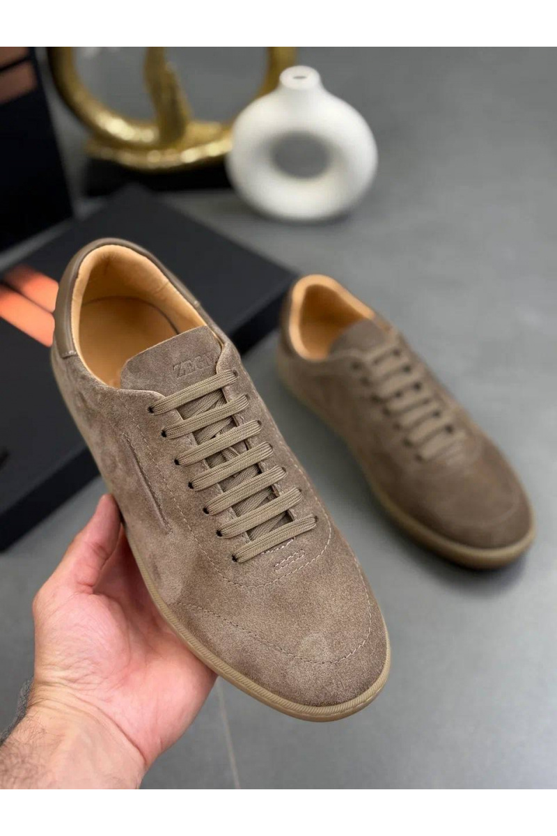 Zegna Мужские замшевые кроссовки "232"
