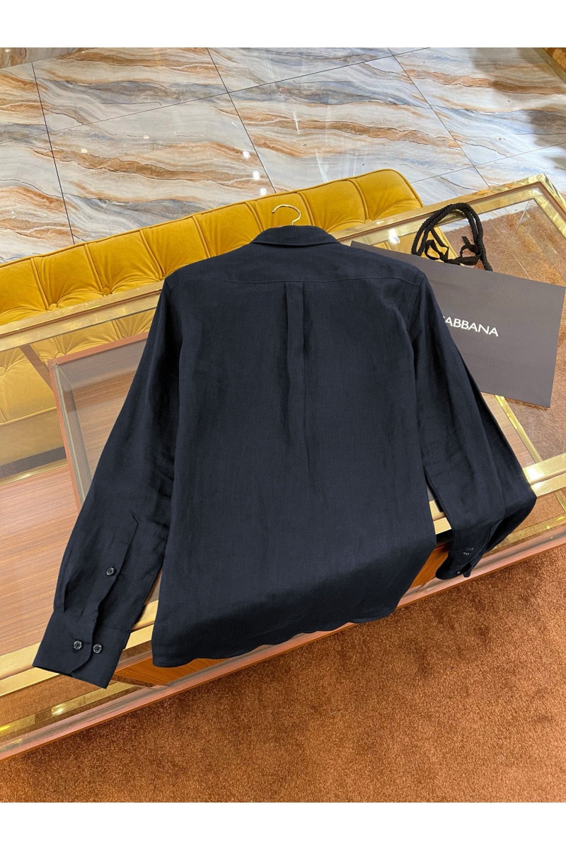 Dоlсе & Gаbbаnа Льняная рубашка Premium - Navy