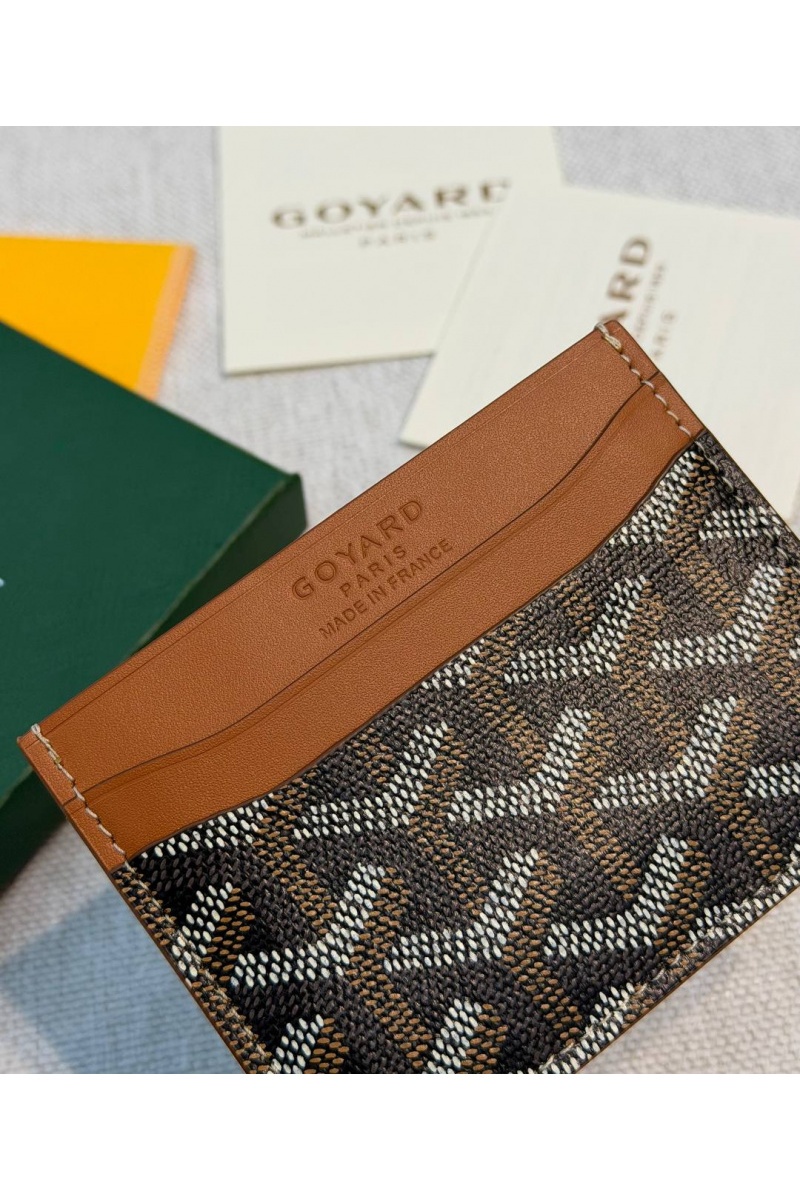 Designer Clothing Кожаный кардхолдер Goyard Saint Sulpice premium 10.5x7 см