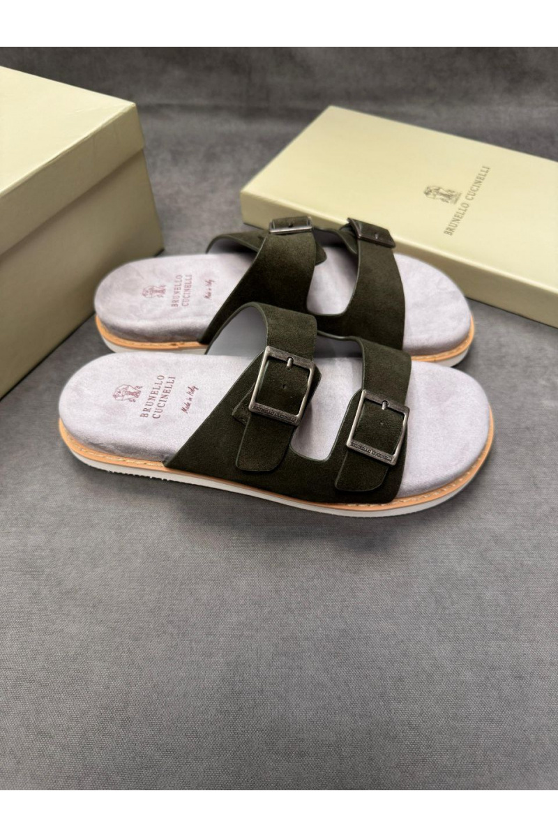 Designer Кожаные шлёпанцы Urban - Khaki
