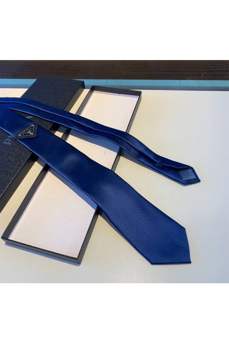 Prada Классический галстук тёмно-синего цвета