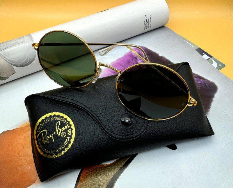 Ray Ban Солнцезащитные очки Oval Metal - Green