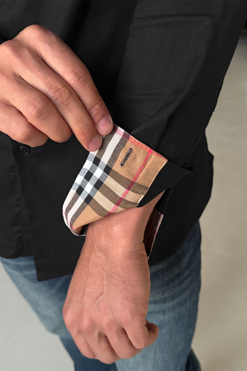 Burberry Мужская рубашка logo-embroidered - Black