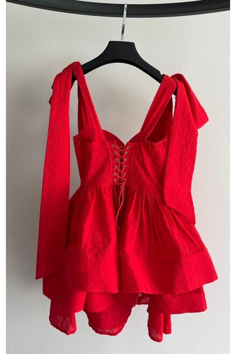 Yves Saint Laurent Красное женское платье 