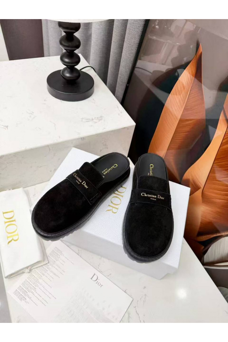 Dior Женские замшевые мюли Boy