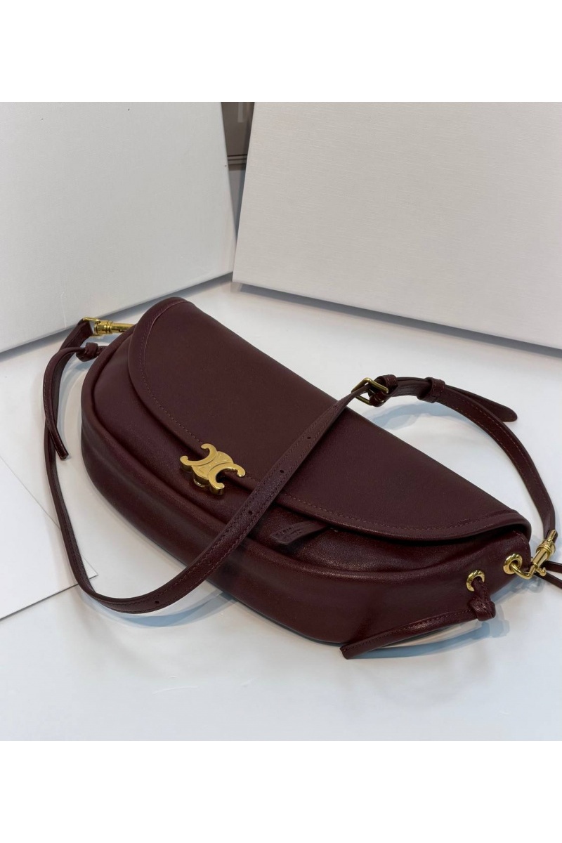 Celine Кожаная сумка Little Halfmoon Soft Triomphe premium 25x13x5 см