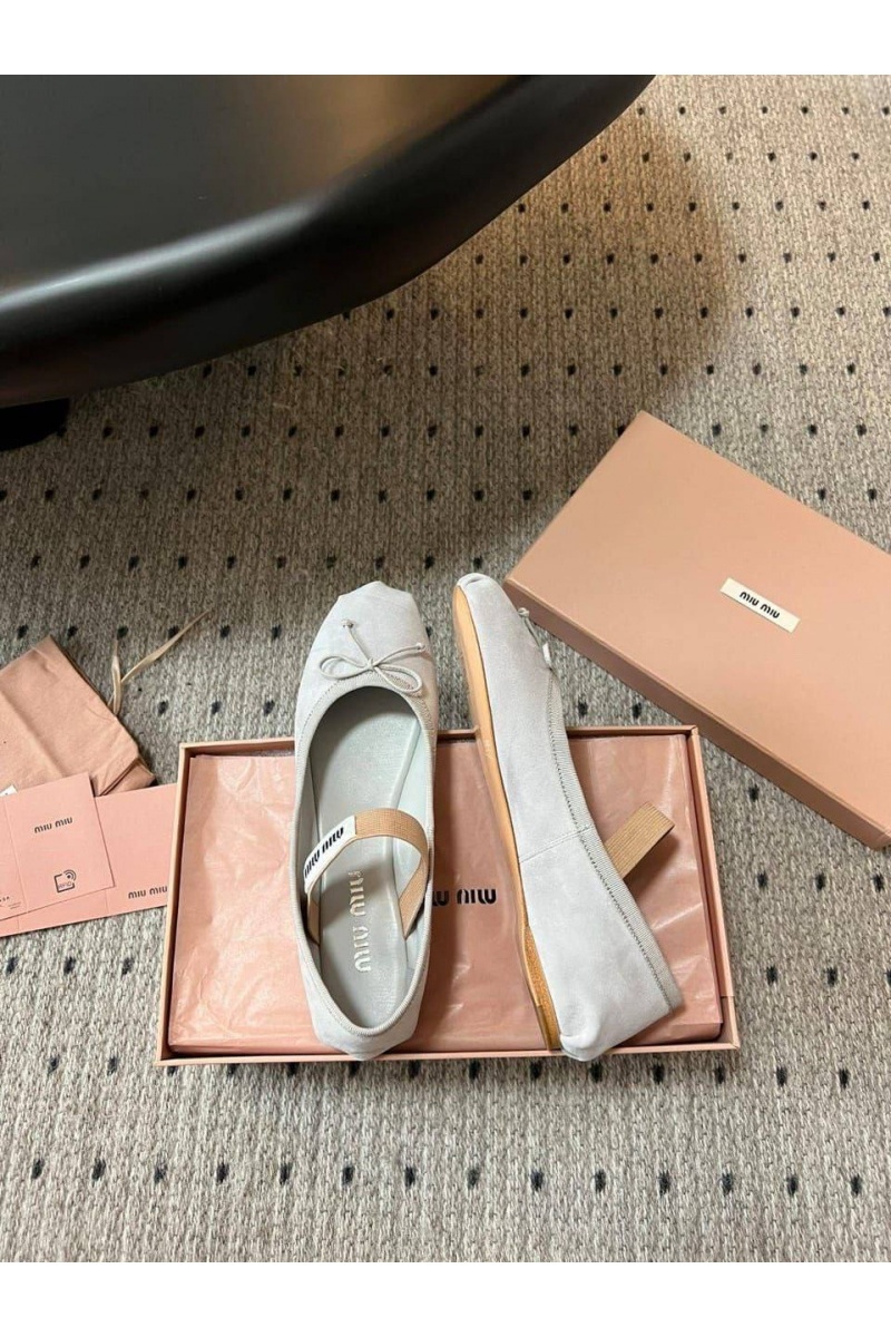 MIU MIU Женские замшевые балетки premium