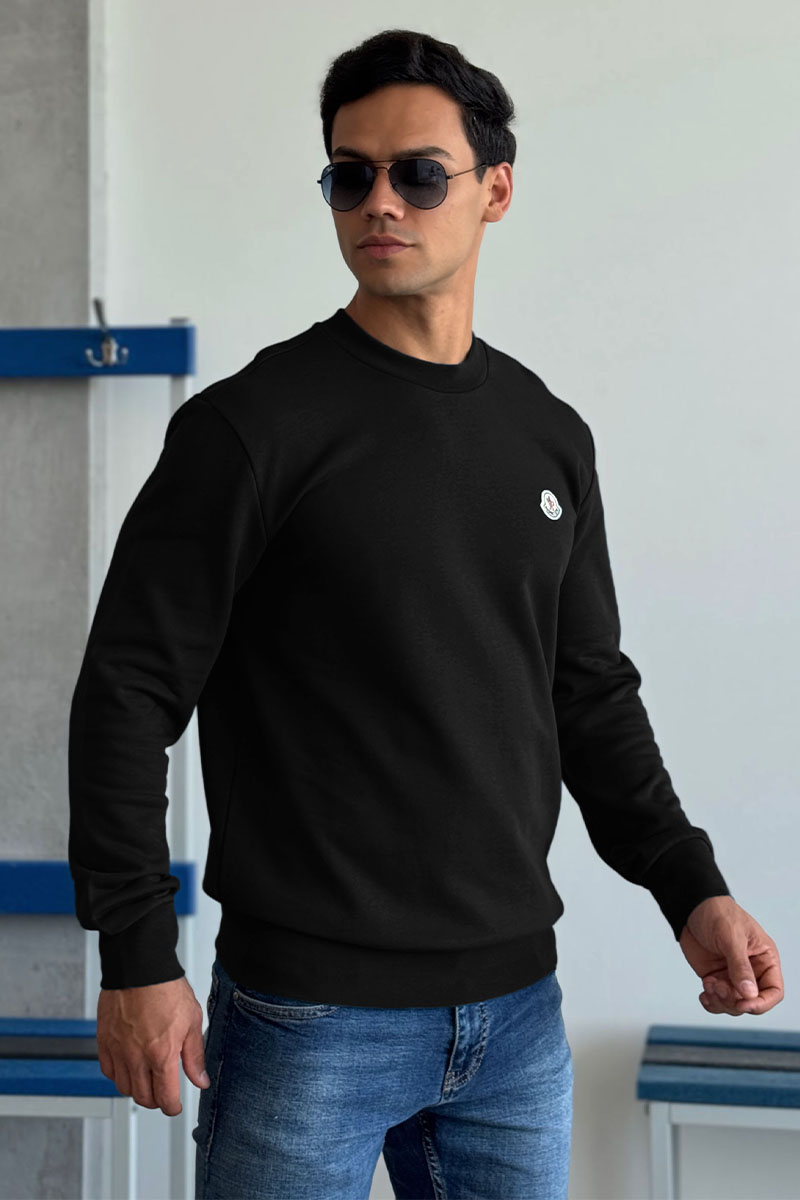 Moncler Свитшот чёрного цвета logo-patch