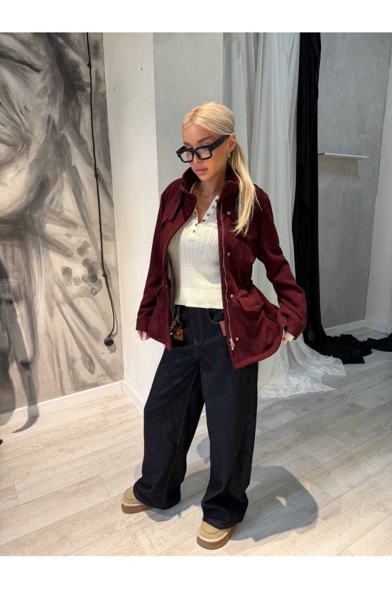 Loro Piana Женская бордовая куртка premium