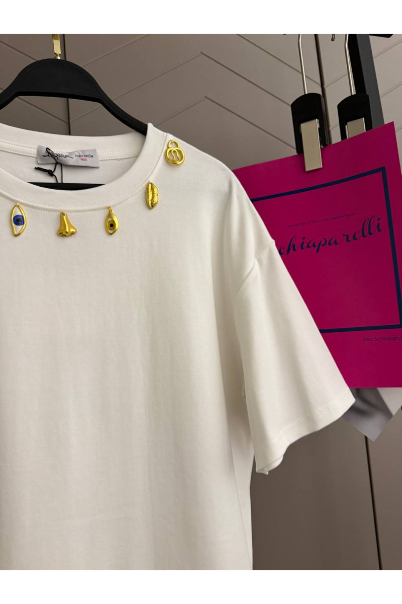 Schiaparelli Женская базовая футболка premium - White